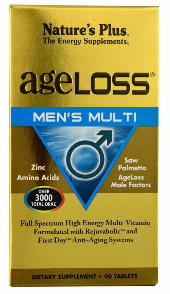 Ageloss Men's Multi Nature's Plus - Viên Uống Tăng Cường Sinh Lý, Trẻ Hóa Toàn Bộ Cơ Thể Cho Nam Giới-  90 Viên