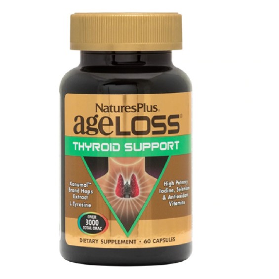 Ageloss Thyroid Support - Viên Uống Hỗ Trợ Trẻ Hóa Tuyến Giáp- Hộp 60 Viên