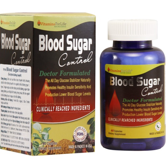 Viên Uống Ổn Định Lượng Đường Huyết Trong Máu Blood Sugar Control- Hộp 60 Viên