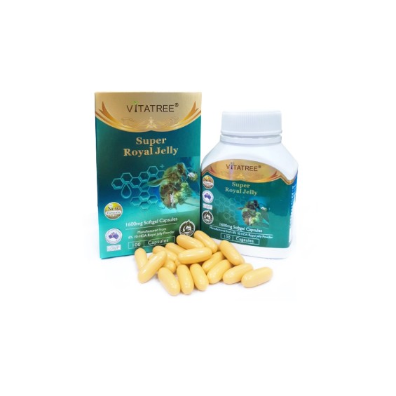 Sữa Ong Chúa Vitatree Super Royal Jelly 1600mg 100 Viên Úc