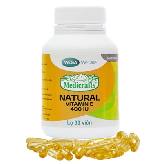 Natural Vitamin E 400 IU/Viên uống Medicrafts Natural Vitamin E 400 IU lọ 30 viên