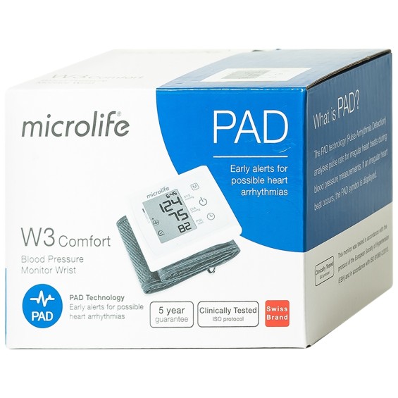 Máy Đo Huyết Áp Cổ Tay Microlife W3 Comfort