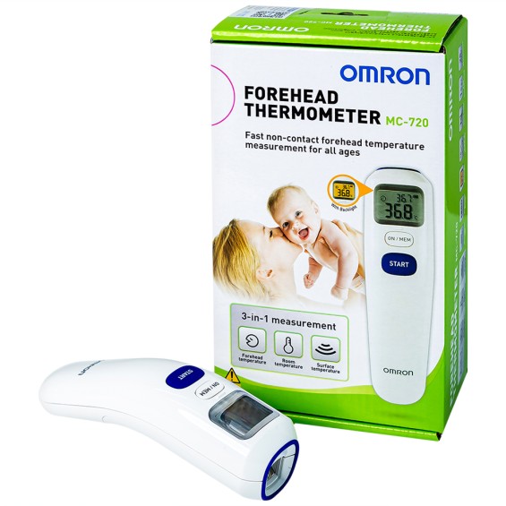 Nhiệt Kế Điện Tử Đo Trán Omron Forehead Thermometer Mc-720 (1 Cái)