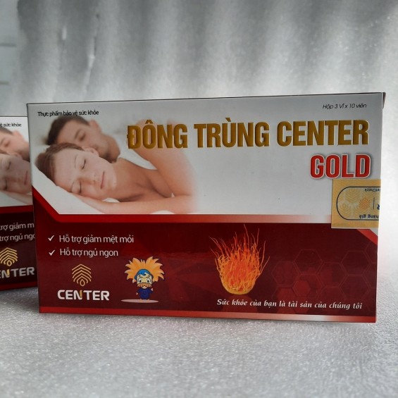 Viên Uống Đông Trùng Center Gold Hỗ Trợ Ngủ Ngon, Giảm Mệt Mỏi