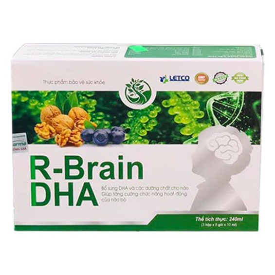 Hỗ Trợ Tăng Cường Chức Năng Hoạt Động Của Não Bộ Não R-Brain DHA Hộp 20 gói