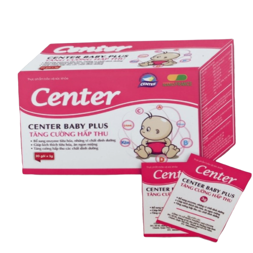 Tăng Cường Hấp Thụ Cho Bé Center Baby Plus (Hộp Cốm 20 Gói X 3g/Hộp)