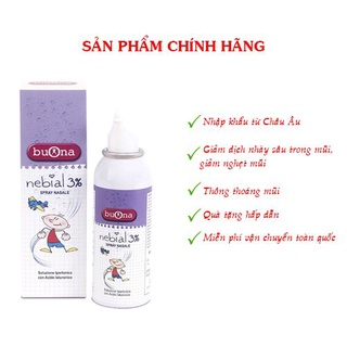 Xịt Rửa Mũi Buona Nebial 3% Spray - Lọ 100ml