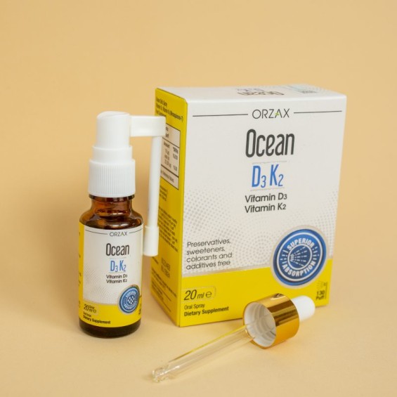 VITAMIN D3& MK7 DẠNG XỊT- NHỎ GIỌT OCEAN D3K2  - Chai 20 ml