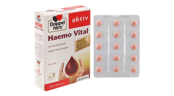 Bổ Sung Sắt Cho Bà Bầu Haemo Vital  - Hộp 30 Viên