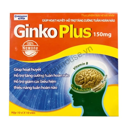 Viên uống hoạt huyết dưỡng não Ginko Plus 150mg - hộp  100 viên