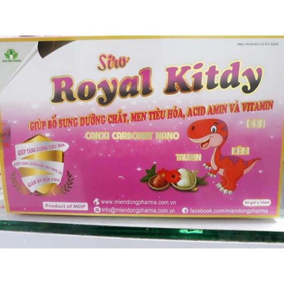 Siro Ăn Ngon Ngủ Ngon  Royal Kitdy - Hộp 30 Gói 10 ml