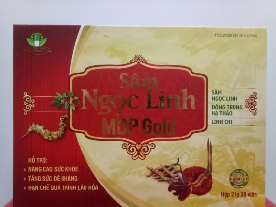 Đông Trùng Hạ Thảo Linh Chi Sâm Ngọc Linh MDP Gold 2 Lọ 30 Viên