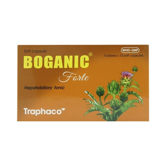 Thuốc Boganic Forte Traphaco điều trị suy giảm chức năng gan (5 vỉ x 10 viên)