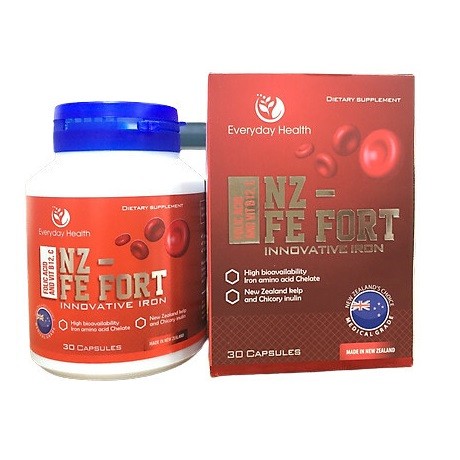 Viên uống bổ sung sắt NZ-FE FORT- Hộp 30 viên