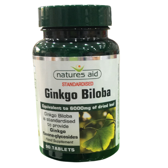 Bổ Não Natures Aid Ginkgo Biloba 6000mg Chai 90 Viên