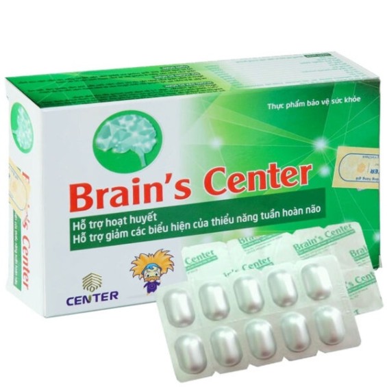 Viên Uống Brain’s Center Tăng Cường Tuần Hoàn Và Lưu Thông Máu Lên Não Hộp 3 Vỉ x 10 Viên