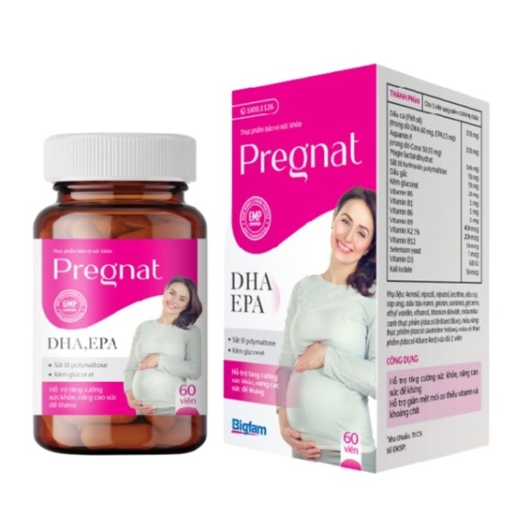 Viên Uống Pregnat BigFam Bổ Sung Vitamin Và Khoáng Chất Cho Mẹ Bầu - Lọ 60 Viên