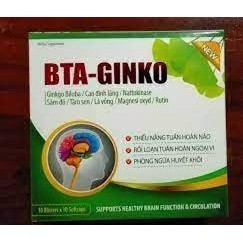 Viên BTA Ginko Gold Hỗ Trợ Huyết Áp, Tăng Tuần Hoàn Máu Não Hộp 100 Viên