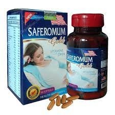 Saferomum Gold Bổ Sung Vitamin Cho Mẹ Bầu Hộp Lọ 60 viên