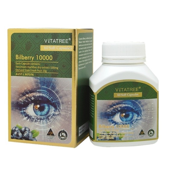 Viên Uống Vitatree Bilberry 10000mg Bổ Mắt Hộp 60 viên