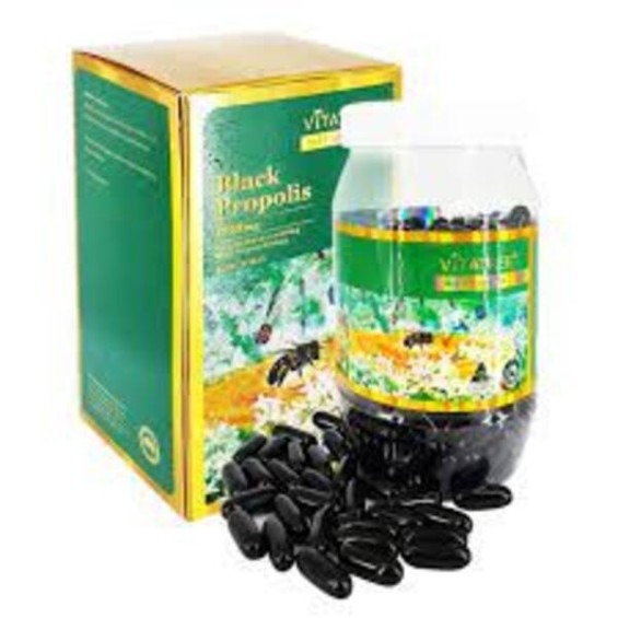 Viên Keo Ong Đen Vitatree Black Propolis 2000mg Cho Hệ Miễn Dịch Khỏe Hộp 365 Viên