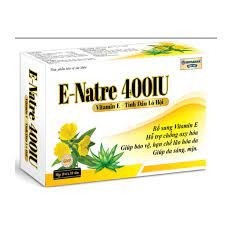 E-Natre 400IU Hỗ Trợ Bổ Sung Vitamin E, Chống Oxy Hóa Hộp 3 Vỉ x 10 Viên