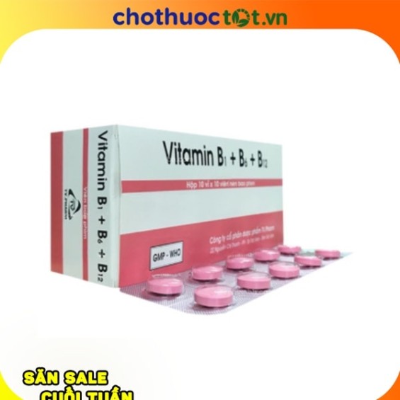 Viên Uống Bổ Sung Vitamin B1+B6+B12 Trà Vinh (H/100v) Bồi Bổ Sức Khỏe