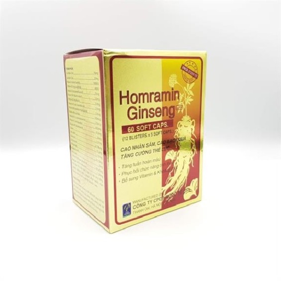 Viên uống Homfamin Ginseng Mediphar Cung Cấp Vitamin Và Muối Khoáng Hộp 60 Viên