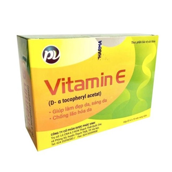 Viên Uống Bổ Sung Vitamin E Phúc Vinh Đẹp Da, Chống Lão Hóa (H/30v)