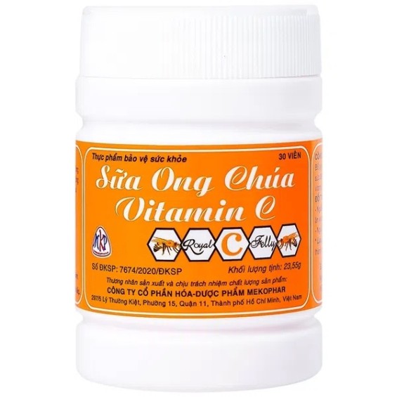 Kẹo Sữa Ong Chúa Mekophar Cung cấp ViTamin C Chai 30 Viên 