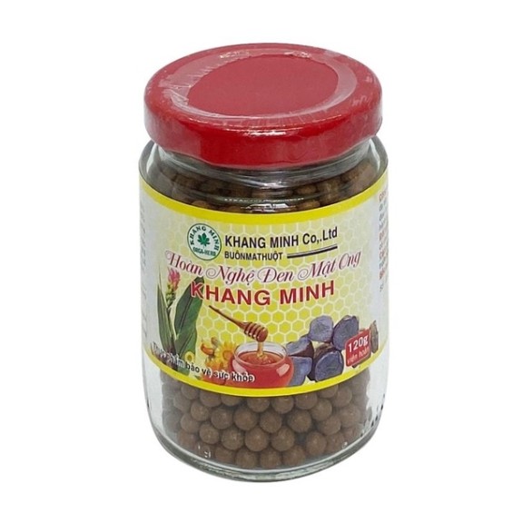 Hoàn Nghệ Đen Mật Ong Khang Minh Tốt Cho Dạ Dày Chai Sành 120gr