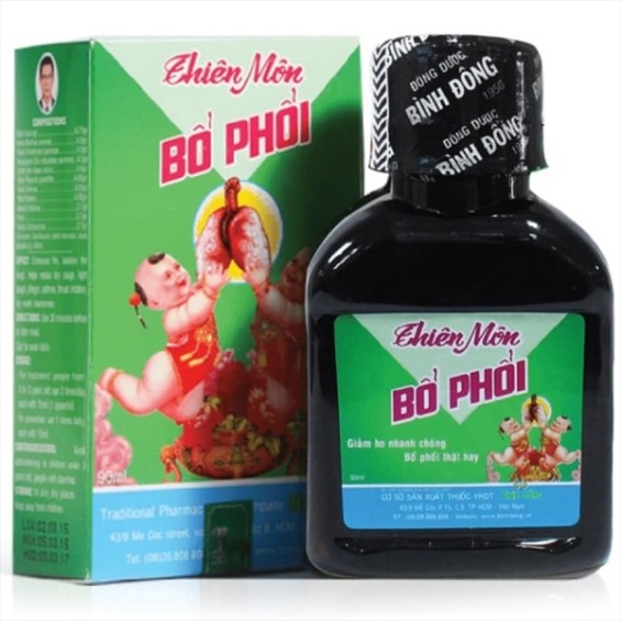 Thiên Môn Bổ Phổi Trẻ em Bình Đông Ngừa Ho Bổ Phế Chai 90ml